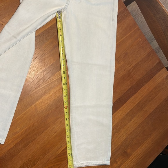 Frame Denim Le Hollywood Crop Jeans Sz 26 High Rise Straight Beach Out Rips Wash - Picture 14 of 14